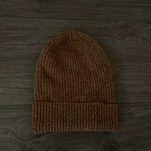 Universal Thread Cozy Ribbed Brown Knit Beanie